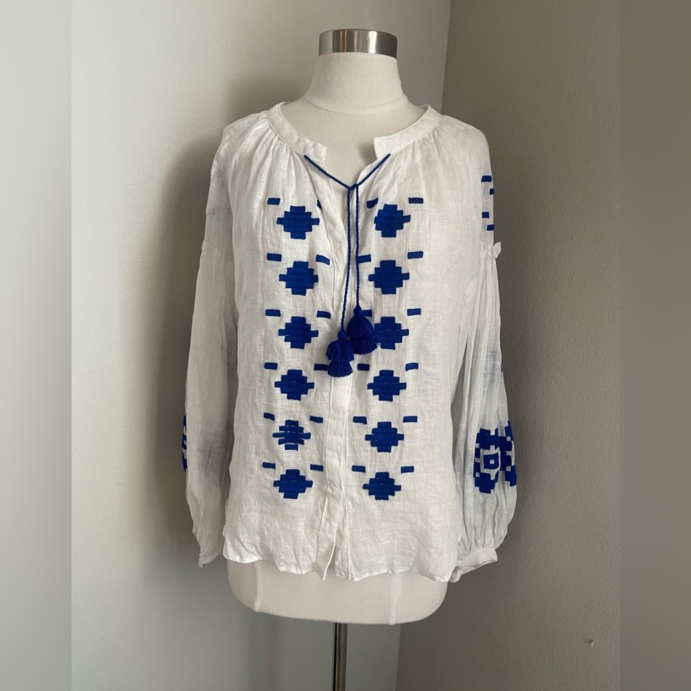 March 11 embroidered Linen Tunic